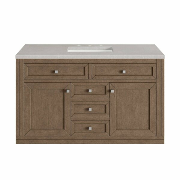 James Martin Vanities Chicago 48in Single Vanity, Whitewashed Walnut w/ 3 CM Eternal Serena Quartz Top 305-V48-WWW-3ESR